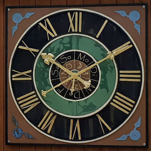 Zifferblatt_Uhr_Wochentag_1 Kirchturmzifferblatt